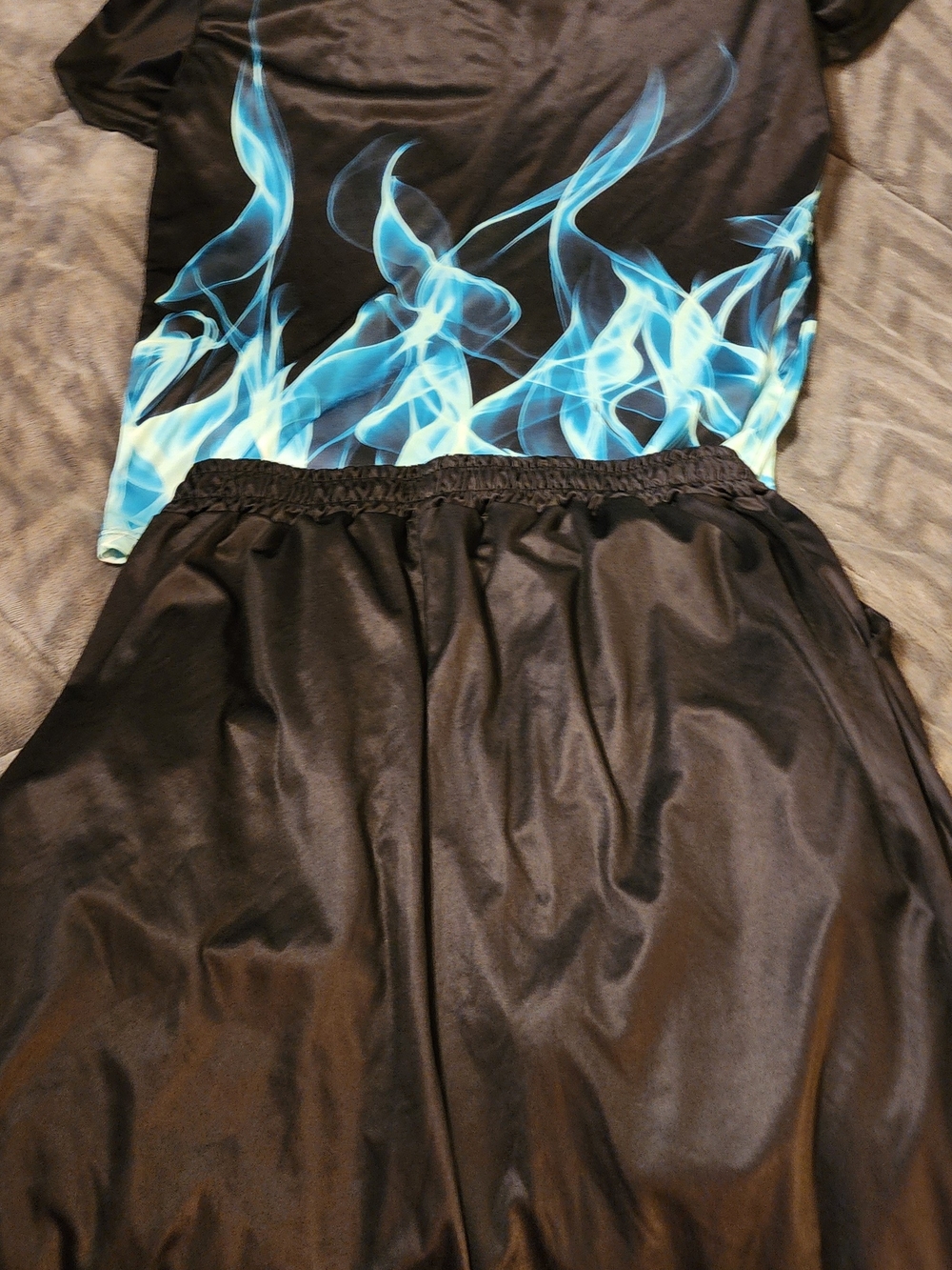 Women’s Black Elastic-Waist Satin Pants - Black